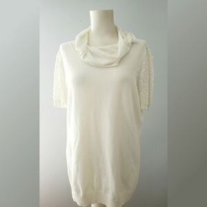 IMAN Long Tunic Ivory Sweater